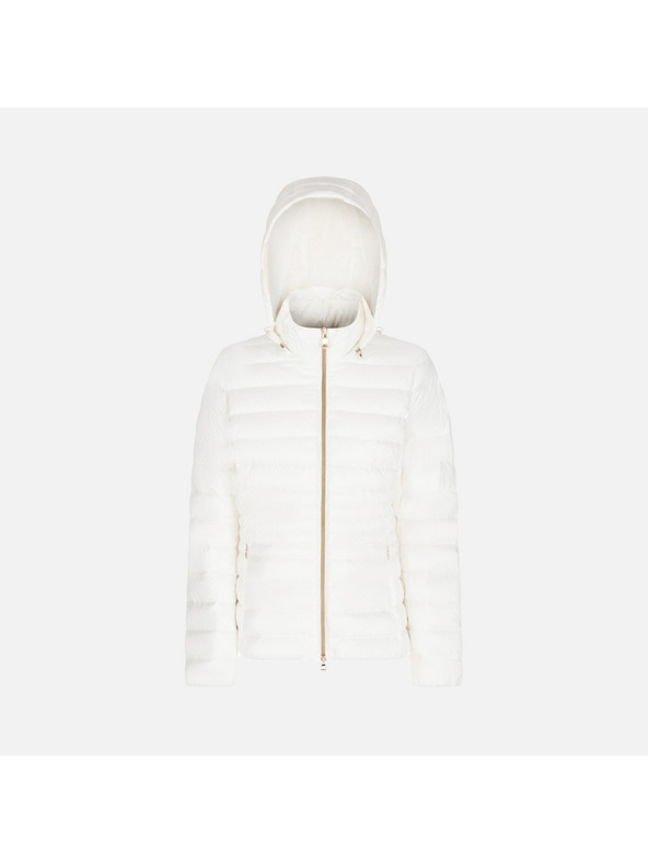 Geox Biela dámska prešívaná bunda Geox Jaysen