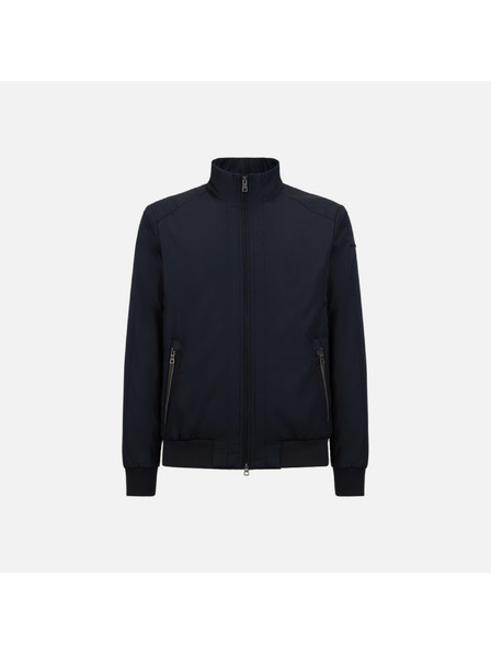 Geox Tmavě modrá pánská prešívaná bunda Geox Damiano