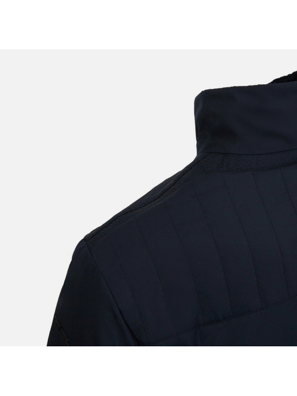 Geox Tmavě modrá pánská prešívaná bunda Geox Damiano