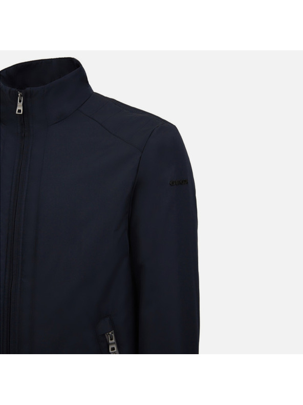 Geox Tmavě modrá pánská prešívaná bunda Geox Damiano