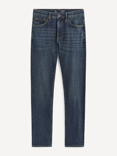 Celio Tmavomodré pánske džínsy rovného strihu Celio