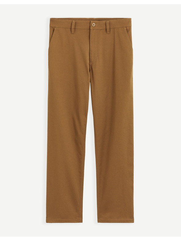 Celio Hnedé chino nohavice Celio Coloose1
