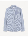 Celio Modrá pánska pruhovaná košeľa Celio Gaopur