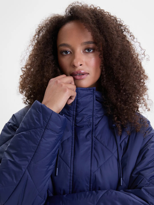 Orsay Tmavomodrý dámsky prešívaný kabát ORSAY