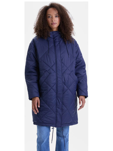 Orsay Tmavomodrý dámsky prešívaný kabát ORSAY