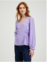 Orsay Svetlofialová dámska kockovaná blúzka ORSAY