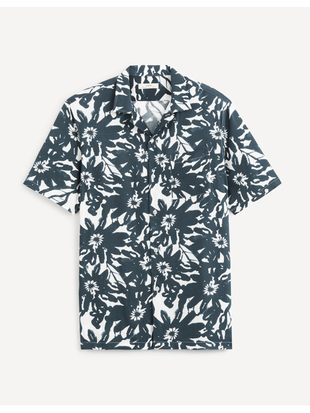 Celio Bielo-modrá kvetinová košeľa Celio Asamus