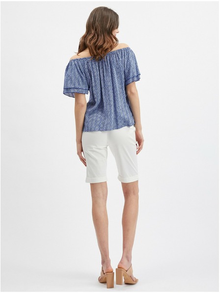Orsay Modrá dámska vzorovaná blúzka ORSAY