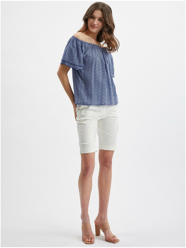 Orsay Modrá dámska vzorovaná blúzka ORSAY