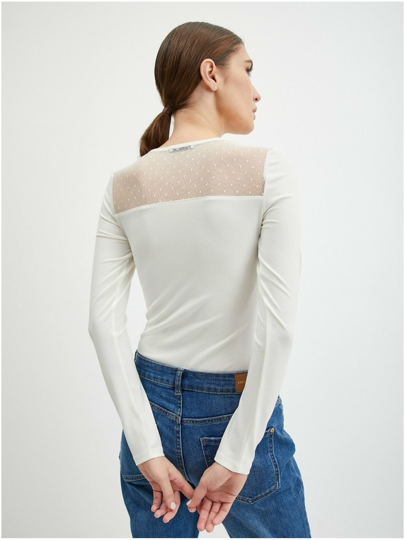 Orsay Krémové dámske body s čipkou ORSAY