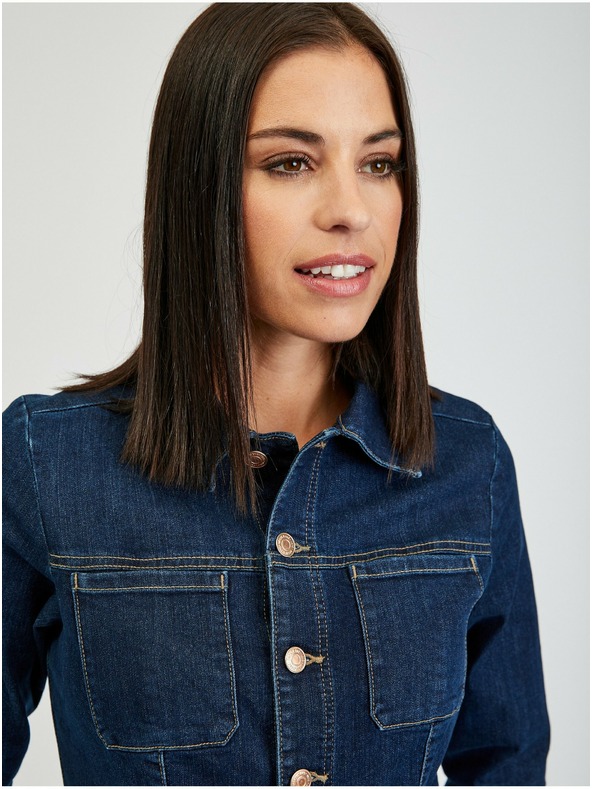 Orsay Tmavomodrý dámsky džínsový overal ORSAY