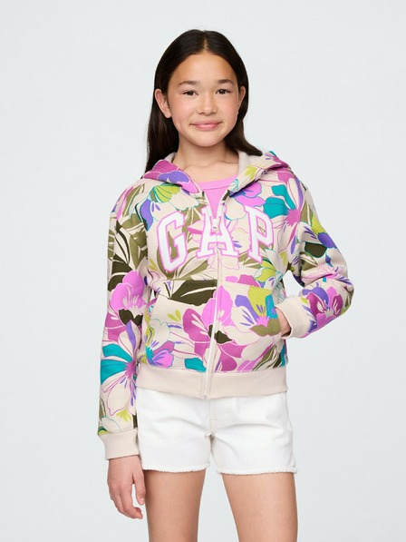 GAP Detská mikina s logom a fleece GAP