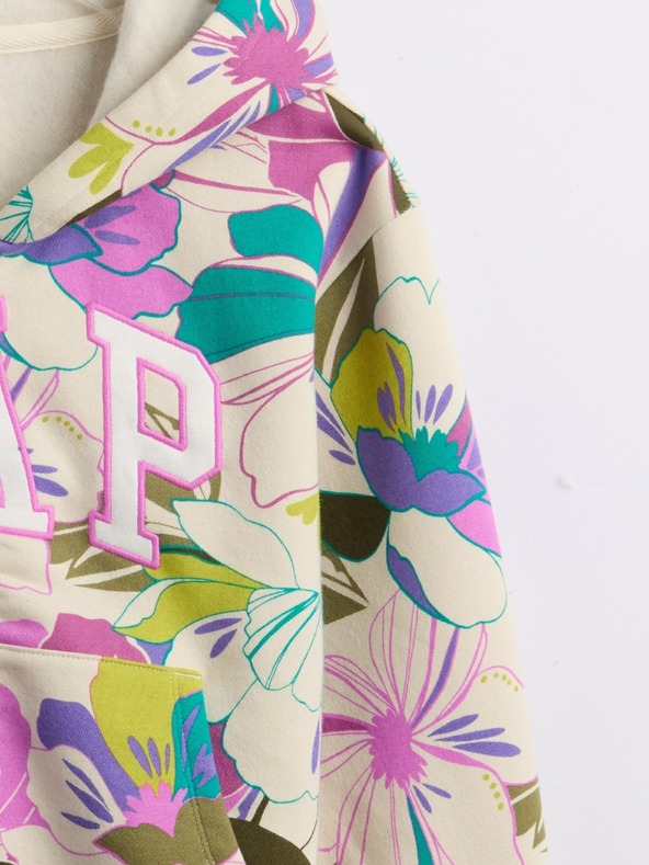 GAP Detská mikina s logom a fleece GAP