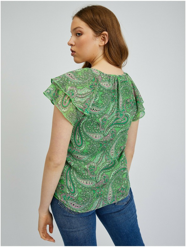 Orsay Zelená dámska vzorovaná blúzka ORSAY