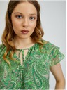 Orsay Zelená dámska vzorovaná blúzka ORSAY