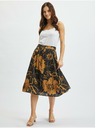 Orsay Hnedočierna dámska sukňa z kvietkovaného saténu ORSAY