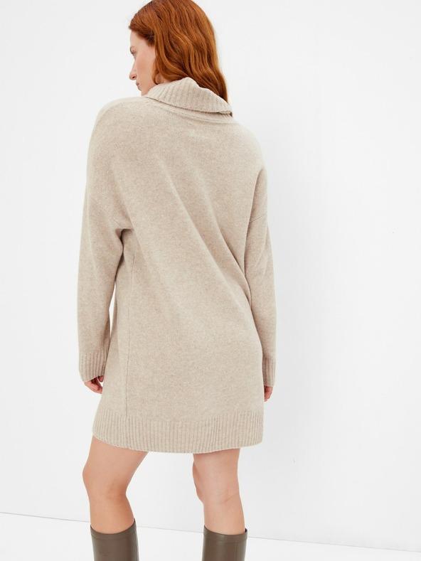 GAP Pletené mini šaty s rolákom GAP