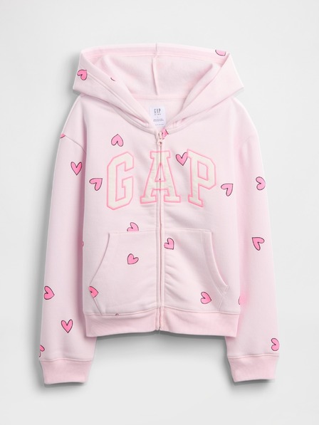GAP Detská mikina s logom a fleece GAP