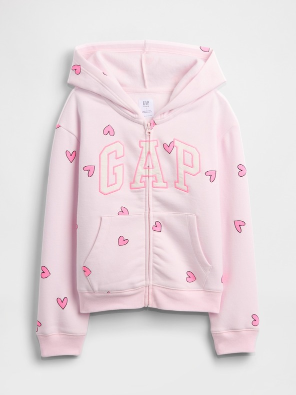 GAP Detská mikina s logom a fleece GAP