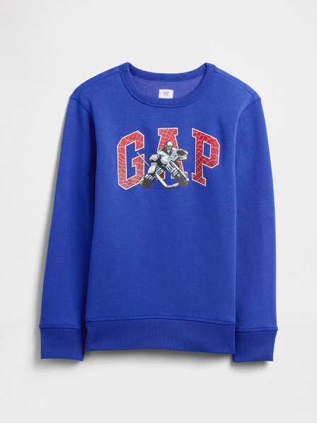 GAP Detská mikina s logom a fleece GAP