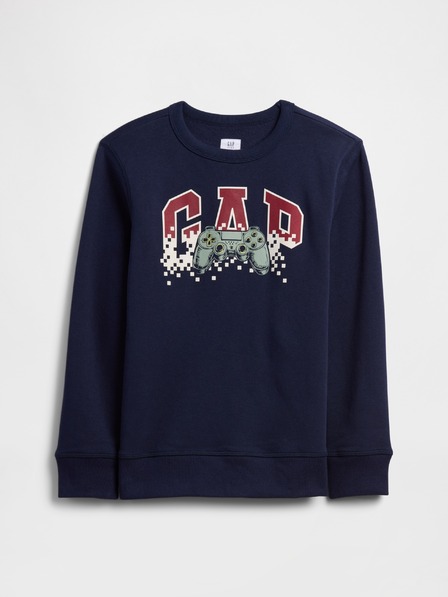 GAP Detská mikina s logom a fleece GAP