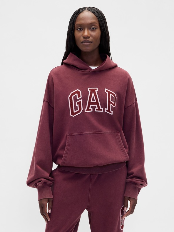 GAP Oversize mikina s kapucí Logo Heavyweight GAP