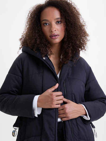 Orsay Čierny dámsky prešívaný kabát ORSAY