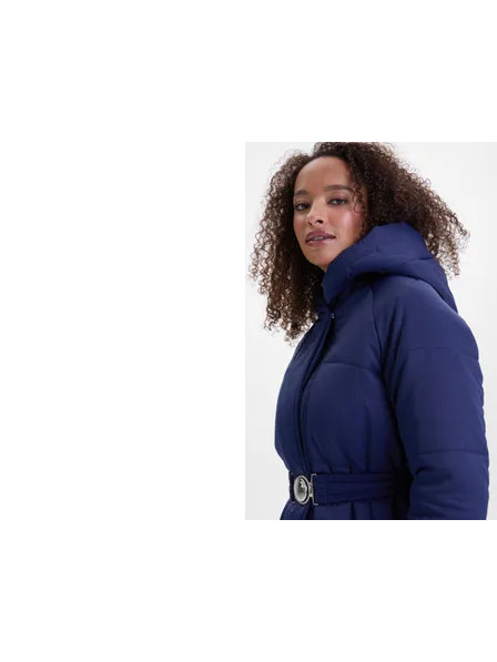 Orsay Tmavomodrý dámsky prešívaný kabát ORSAY