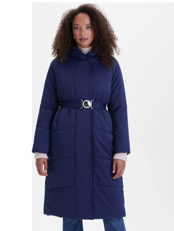 Orsay Tmavomodrý dámsky prešívaný kabát ORSAY