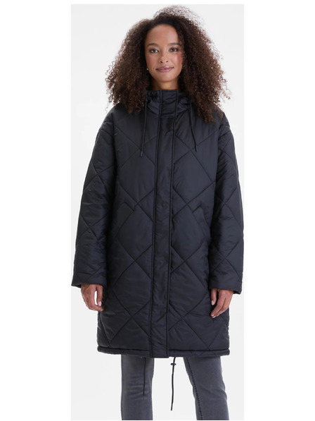 Orsay Čierny dámsky prešívaný kabát ORSAY