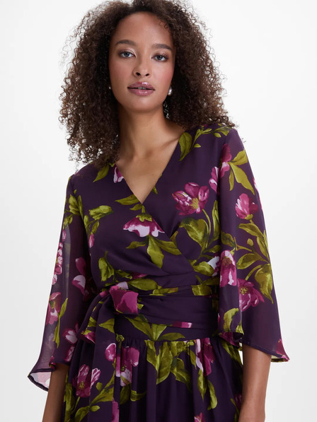 Orsay Fialová dámska zavinovacia blúzka s kvetinovým vzorom ORSAY