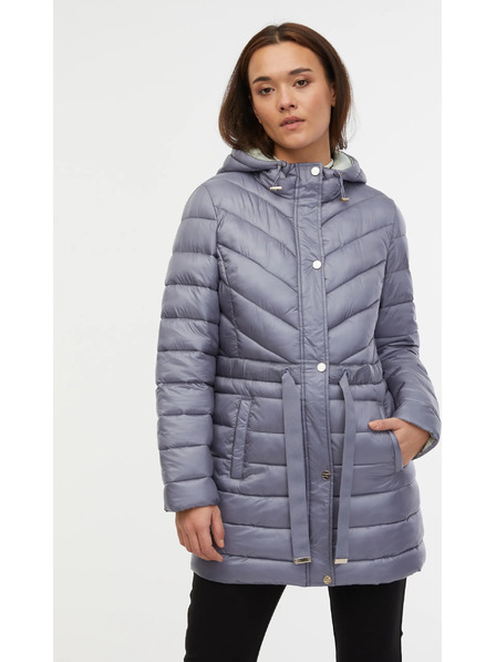 Orsay Šedý dámsky zimný prešívaný kabát ORSAY