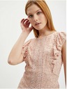 Orsay Svetloružová dámska čipkovaná blúzka ORSAY