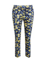 Orsay Žlto-modré dámske orezané nohavice s kvetinovým vzorom ORSAY