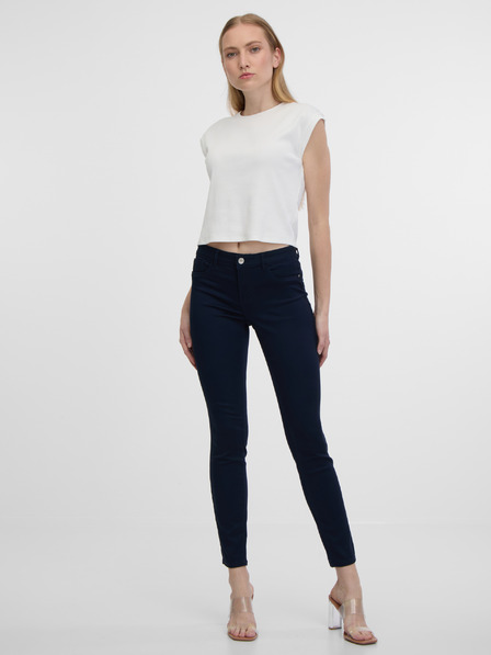 Orsay Tmavomodré dámske džínsy skinny fit ORSAY