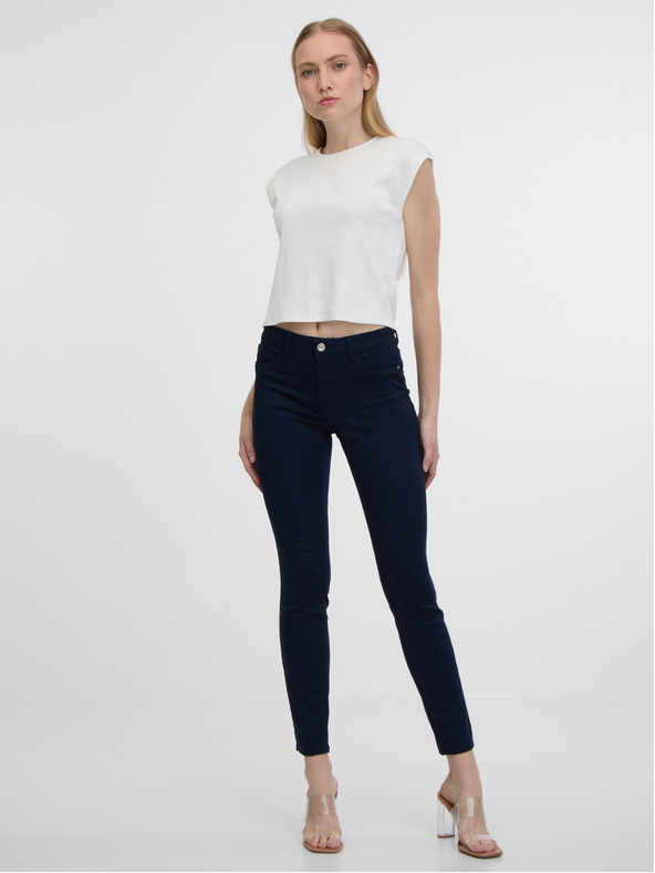 Orsay Tmavomodré dámske džínsy skinny fit ORSAY