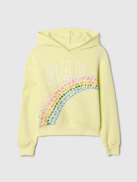 GAP Detská mikina s logom a fleece GAP