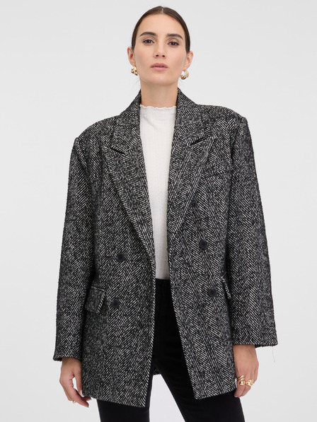 Orsay Tmavosivý dámsky krátky kabát ORSAY