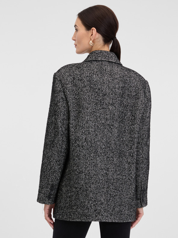 Orsay Tmavosivý dámsky krátky kabát ORSAY