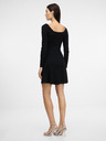 Orsay Čierne dámske šaty ku kolenám ORSAY