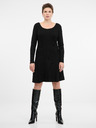 Orsay Čierne dámske šaty ku kolenám ORSAY
