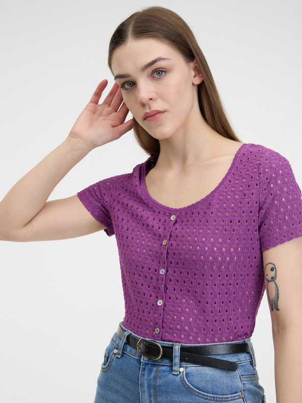 Orsay Fialové dámske tričko ORSAY