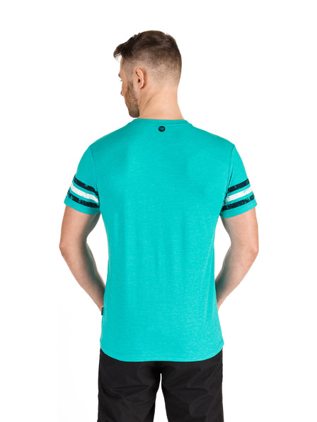 Sam 73 Tyrkysové pánske tričko s potlačou SAM 73