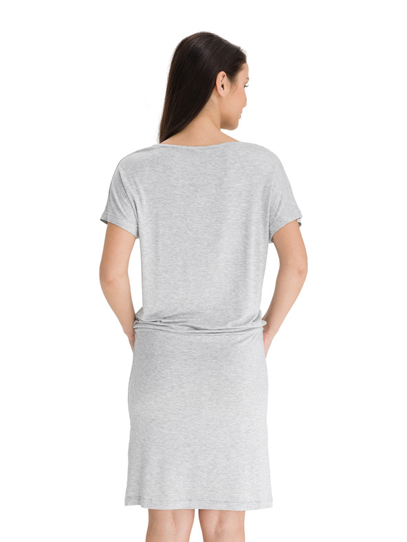 Sam 73 Šedé dámske šaty s kravatou SAM 73