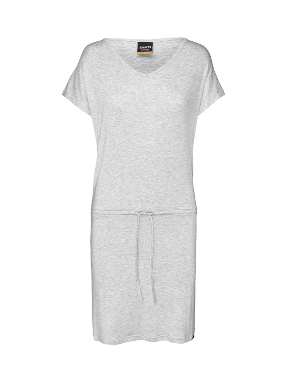 Sam 73 Šedé dámske šaty s kravatou SAM 73