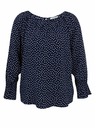 Orsay Tmavomodrá dámska bodkovaná blúzka ORSAY