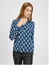 Orsay Čierno-modrá dámska vzorovaná blúzka ORSAY