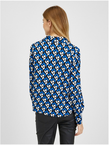Orsay Čierno-modrá dámska vzorovaná blúzka ORSAY