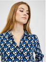 Orsay Čierno-modrá dámska vzorovaná blúzka ORSAY