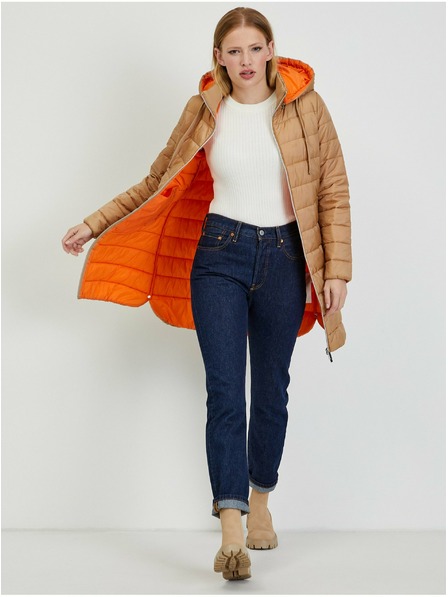 Orsay Svetlohnedý dámsky zimný prešívaný kabát ORSAY